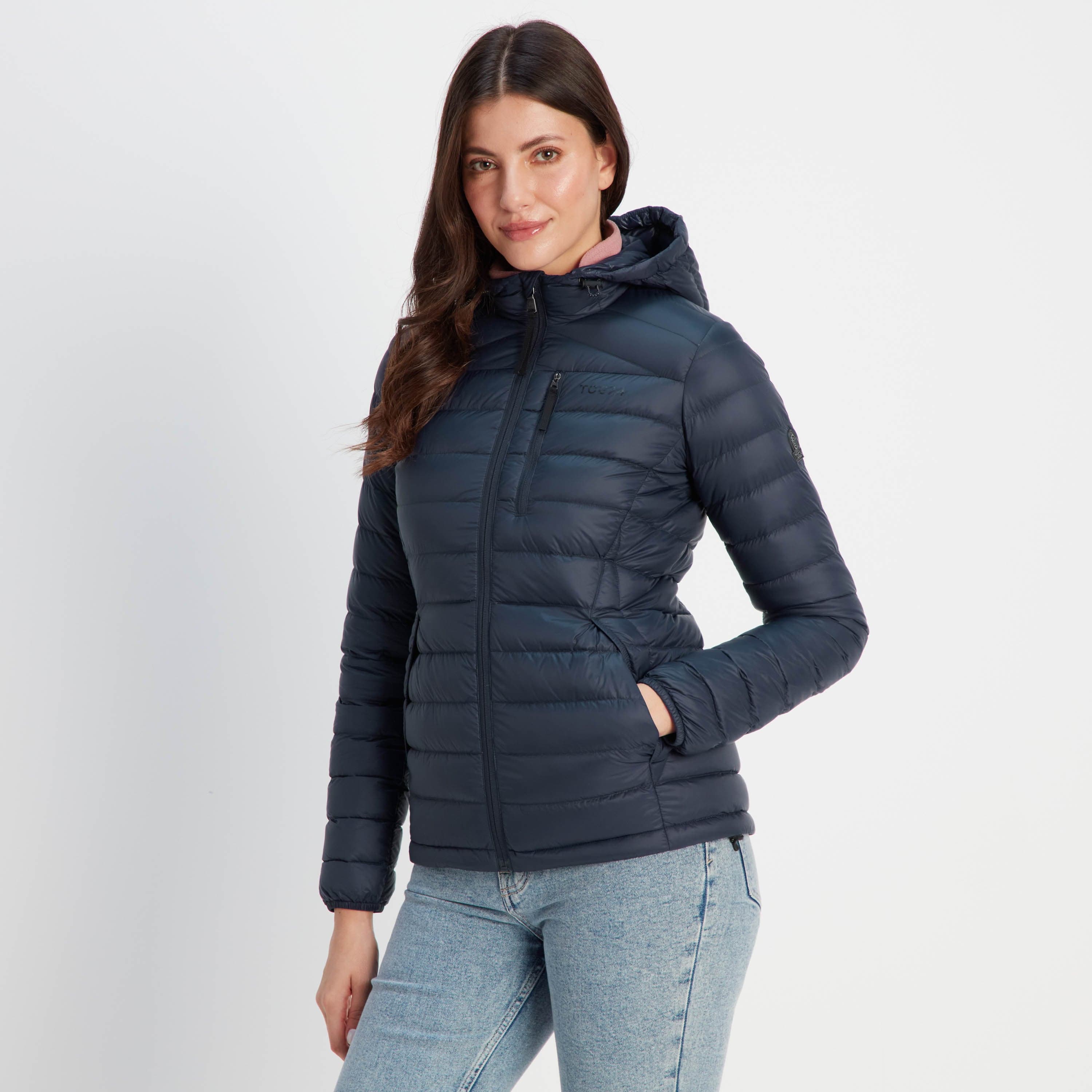 Hooded down coat womens best sale