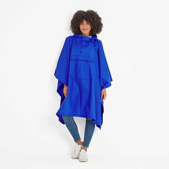 Drench Unisex Poncho - Ultra-Marine Blue