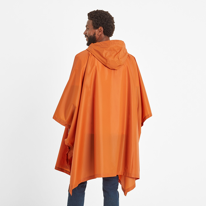 Drench Unisex Poncho - Dark Orange