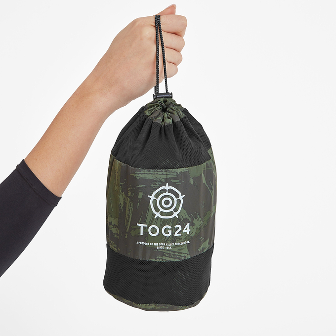 Drench Unisex Poncho - Forage Green Print