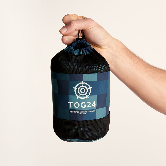 Drench Unisex Waterproof Poncho - Blue Pixel Print