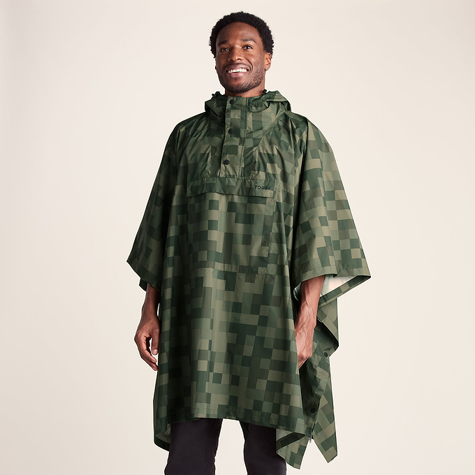 Drench Unisex Waterproof Poncho - Forage Green Pixel Print