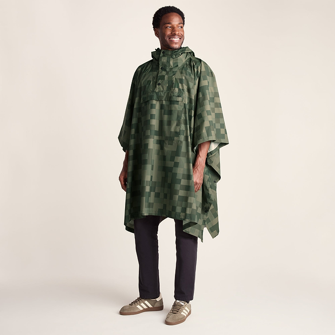 Drench Unisex Waterproof Poncho - Forage Green Pixel Print
