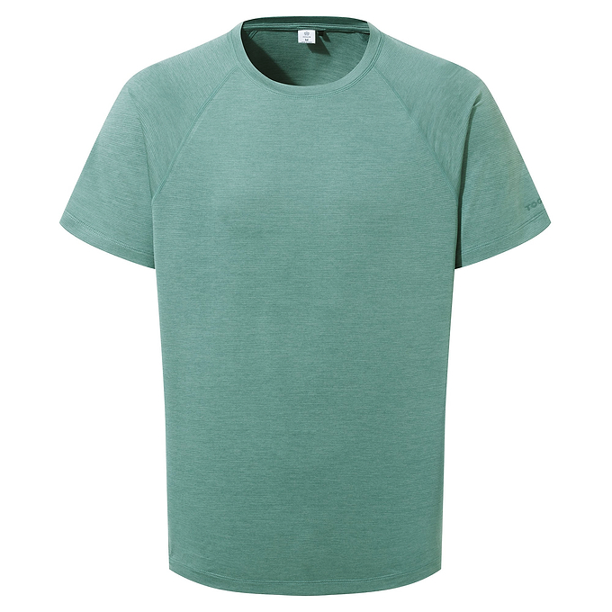 Durleigh Mens Tech Short Sleeve Top - Seafoam Green Marl