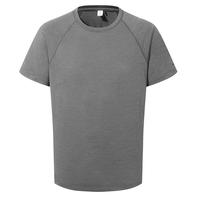 Durleigh Mens Tech Short Sleeve Top - Dark Grey Marl