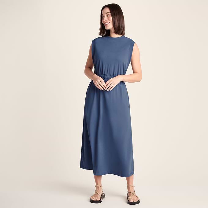 Ebony Womens Supersoft Dress - Smokey Blue TOG24 Ebony Womens Supersoft Dress - Smokey Blue TOG24