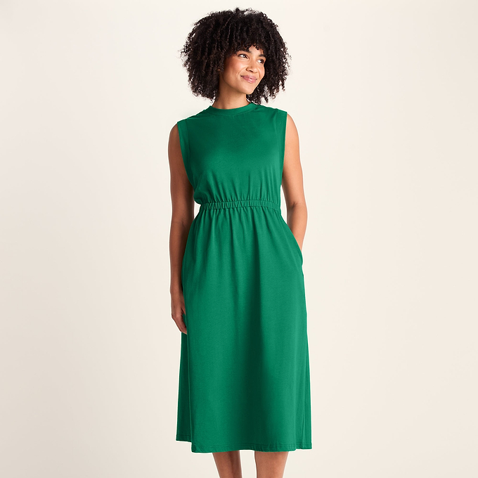 Ebony Womens Supersoft Dress - Green