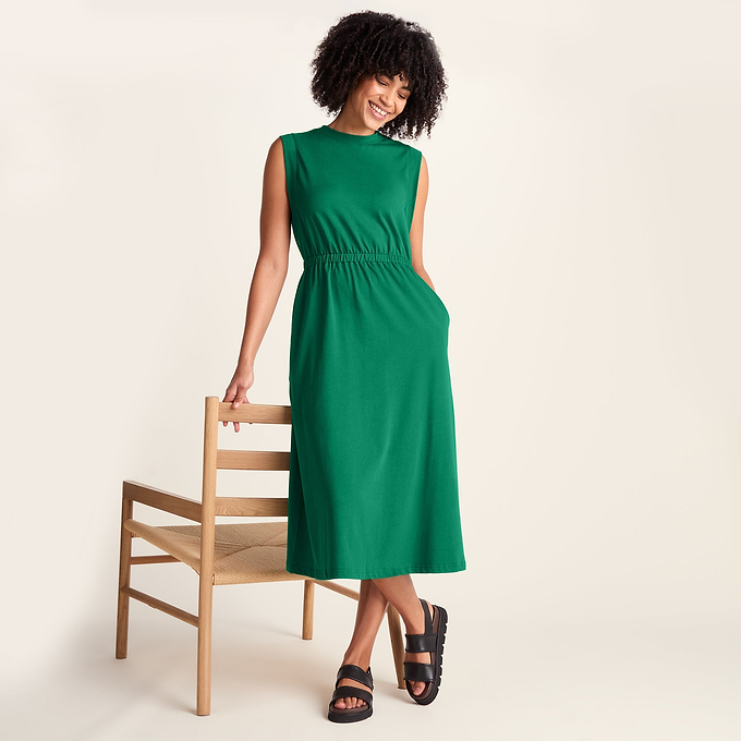 Ebony Womens Supersoft Dress - Green