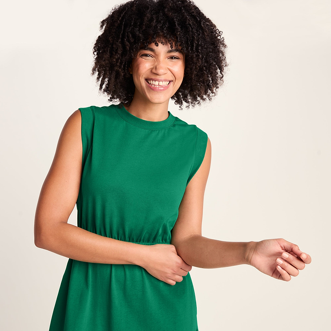 Ebony Womens Supersoft Dress - Green