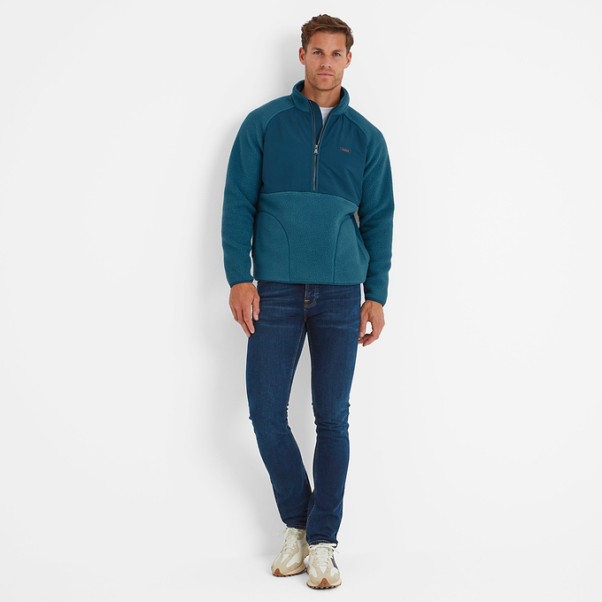 Eldon Mens Sherpa Fleece - Marine Blue