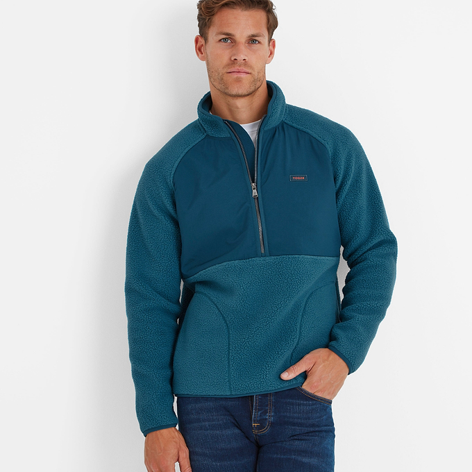 Eldon Mens Sherpa Fleece - Marine Blue