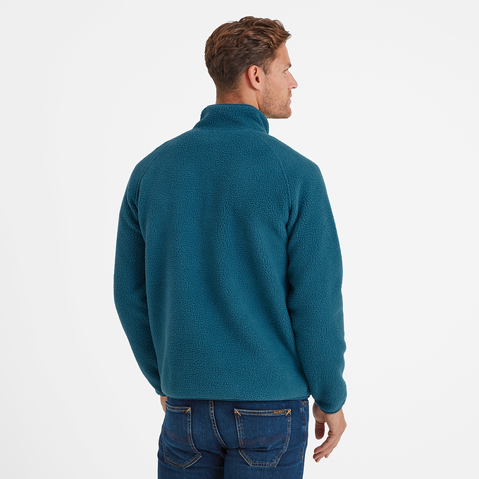 Eldon Mens Sherpa Fleece - Marine Blue