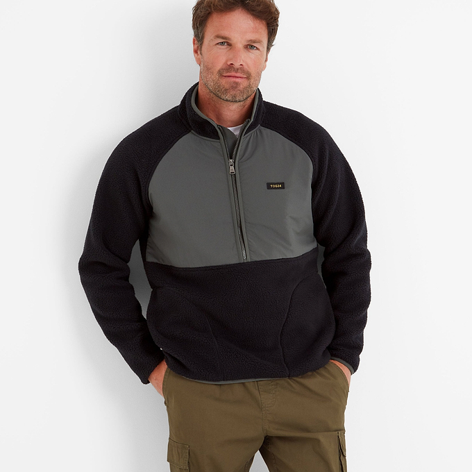 Eldon Mens Sherpa Fleece - Black