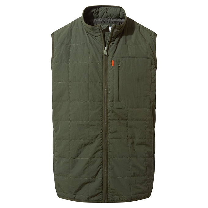 Elliot Mens Padded Gilet - Dark Olive Green