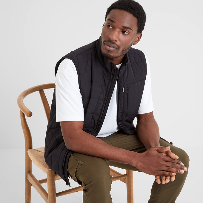 Elliot Mens Padded Gilet - Black