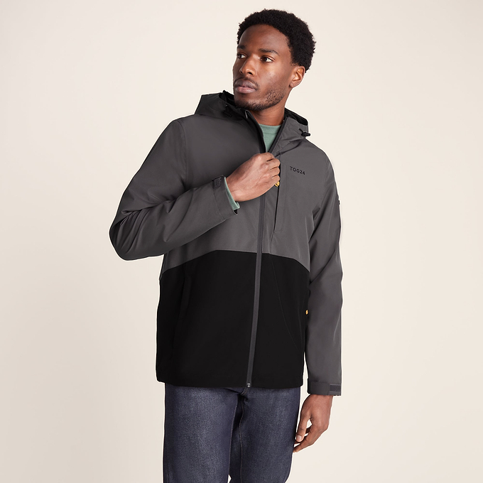 Ellon Mens Waterproof Jacket - Black/Deep Slate