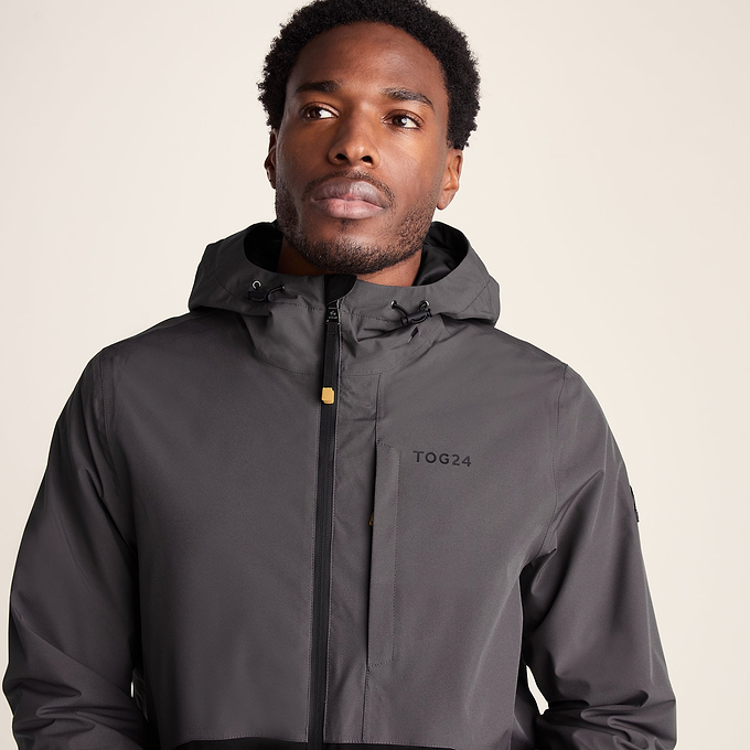 Ellon Mens Waterproof Jacket - Black/Deep Slate