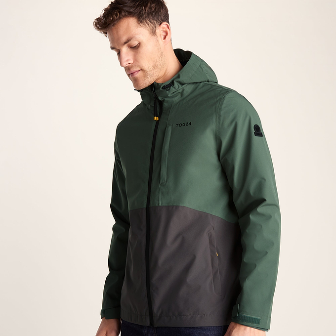 Ellon Mens Waterproof Jacket - Deep Slate/Light Forest