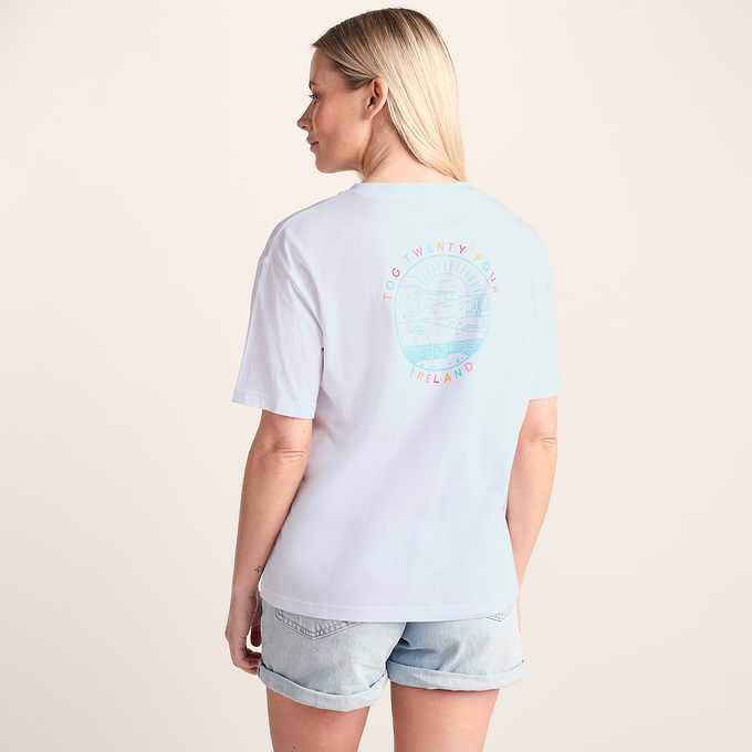 Emerald Isle Womens 100% Cotton Relaxed Fit T-Shirt - Optic White