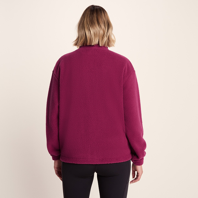Emilie Womens Sherpa Fleece - Washed Burgundy