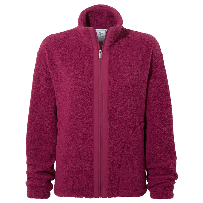 Emilie Womens Sherpa Fleece - Washed Burgundy