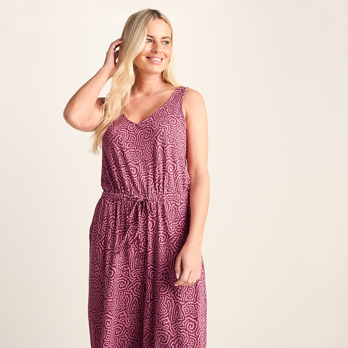 Emmie Womens Supersoft Jumpsuit - Black Raspberry Wiggle Print