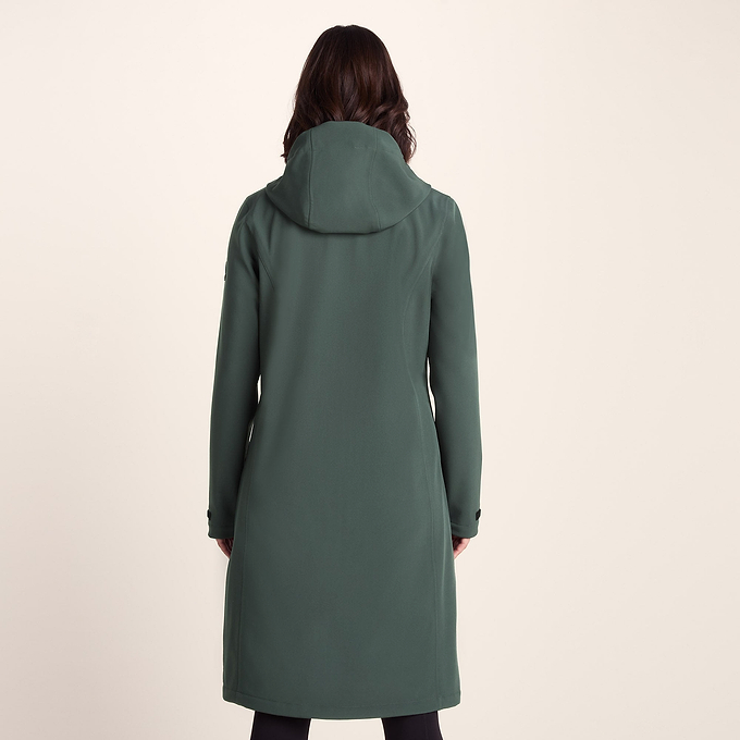 Enya Womens Softshell Long Jacket - Racing Green