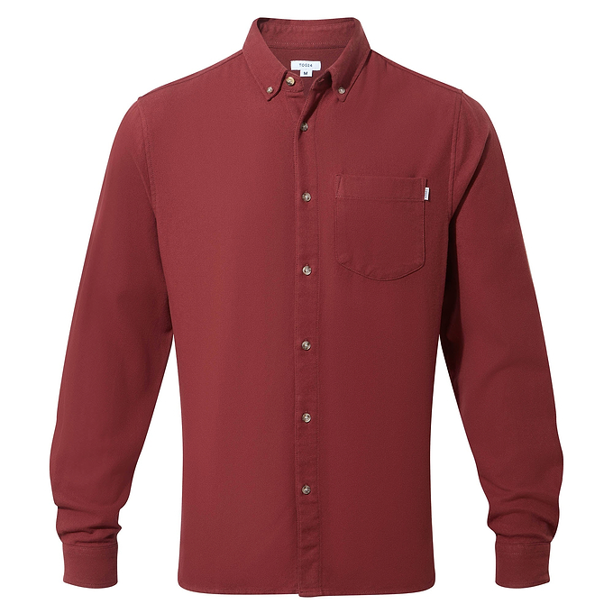 Ezra Mens Long Sleeve Shirt - Port