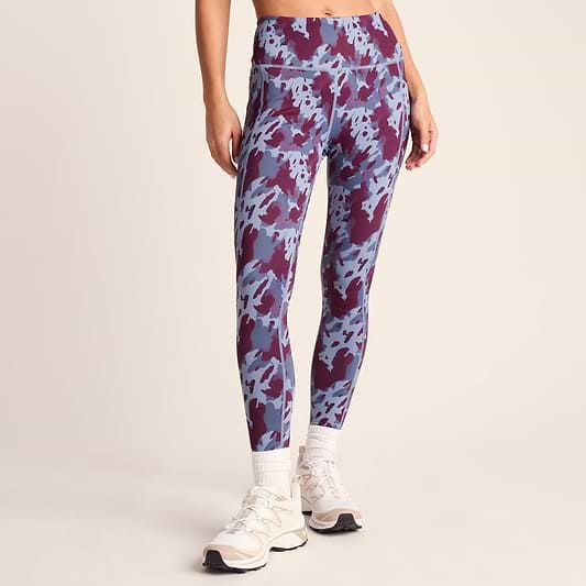 Farby Womens Breathable Performance Leggings - Smokey Blue Print