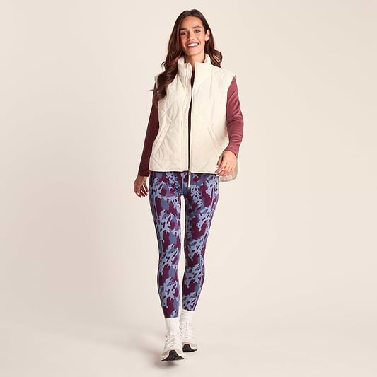 Farby Womens Breathable Performance Leggings - Smokey Blue Print