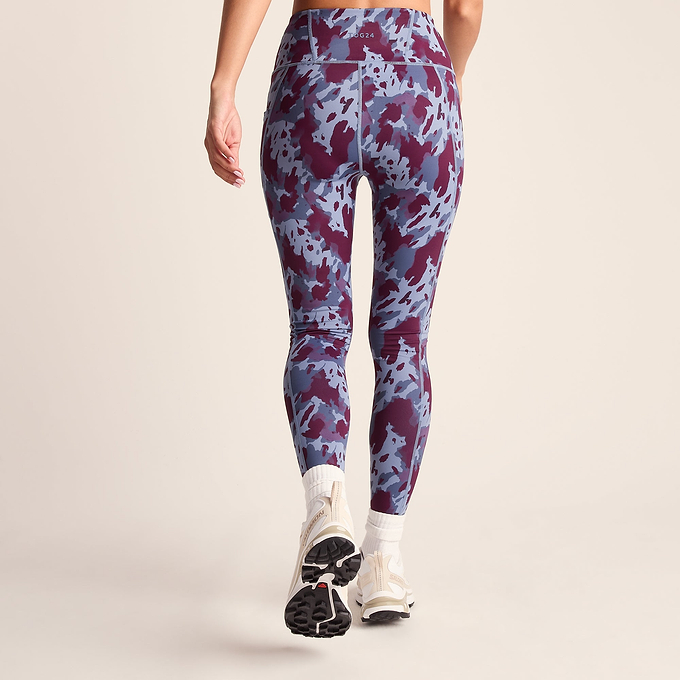 Farby Womens Breathable Performance Leggings - Smokey Blue Print