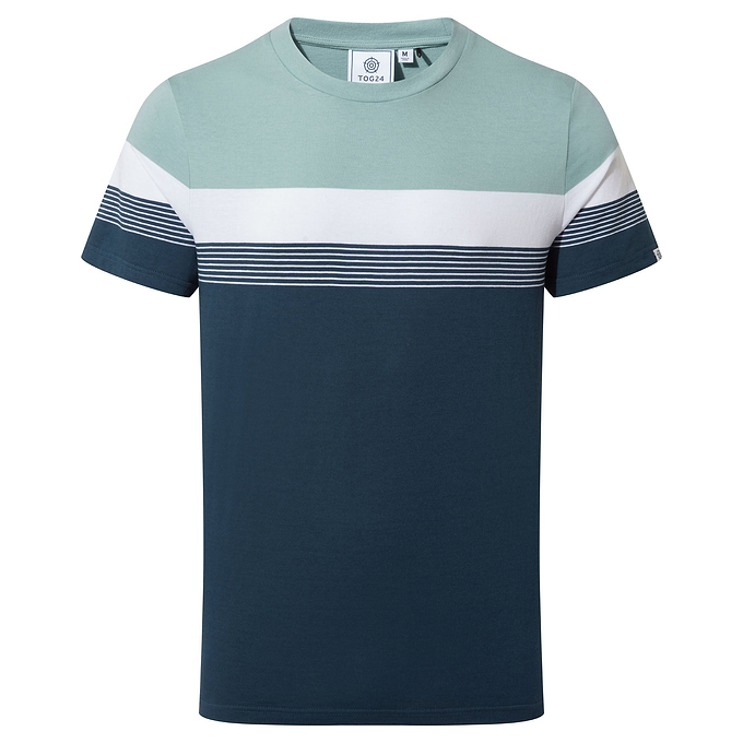 Farndon Mens T-Shirt - Light Sky/Inky Blue