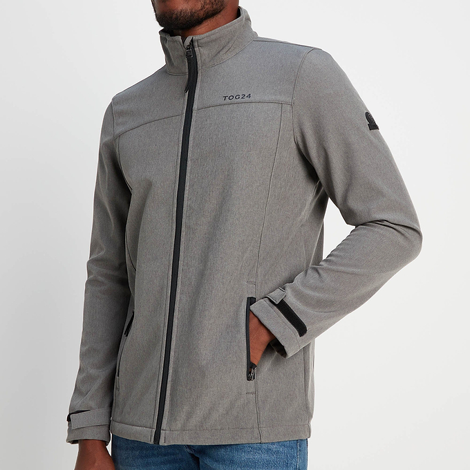 Feizor Mens Shower Resistant Softshell Jacket - Dark Grey Marl