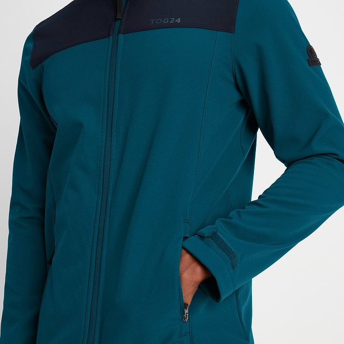 Feizor Mens Shower Resistant Softshell Jacket - Navy/Lagoon