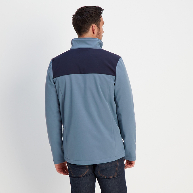 Feizor Mens Shower Resistant Softshell Jacket - Steel Blue/Navy