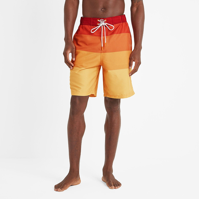 Felix Mens Swimshorts - Tangerine Stripe