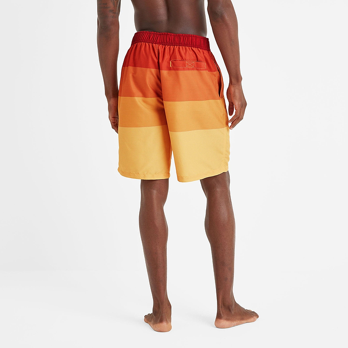 Felix Mens Swimshorts - Tangerine Stripe