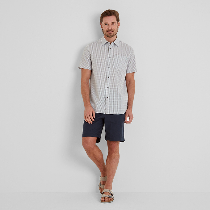 Fenton Mens Shirt - Light Grey Check