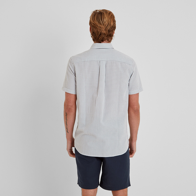 Fenton Mens Shirt - Light Grey Check