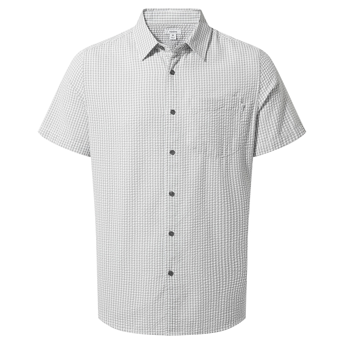 Fenton Mens Shirt - Light Grey Check
