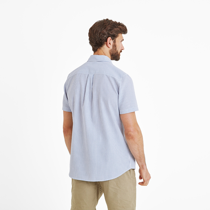 Fenton Mens Shirt - Bright Blue Stripe