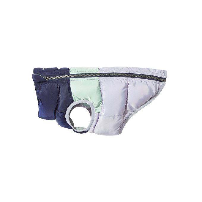 Fetch Padded Dog Coat XS - Oxford Blue/Light Mist/Lavender Grey
