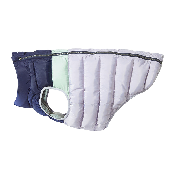 Fetch Padded Dog Coat L - Oxford Blue/Light Mist/Lavender Grey