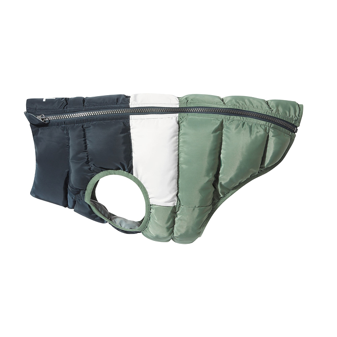 Fetch Padded Dog Coat M - Dark Indigo/Vanilla/Light Forest