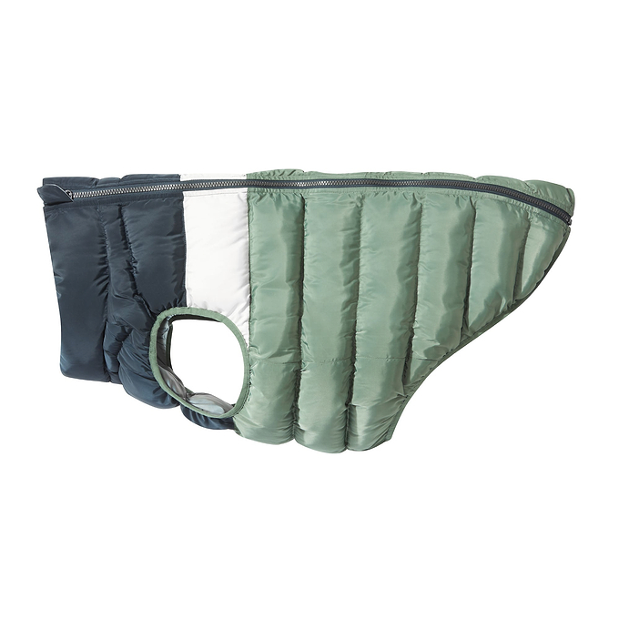Fetch Padded Dog Coat L - Dark Indigo/Vanilla/Light Forest