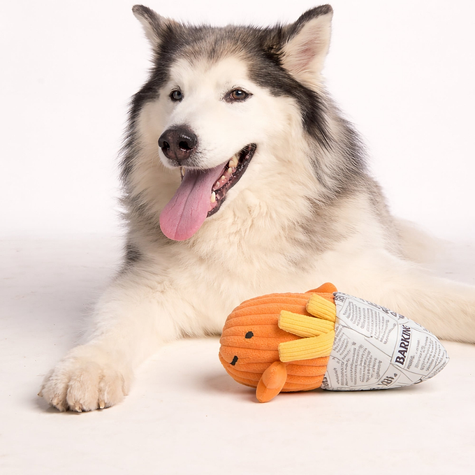 Finny Fish Dog Plush Toy - Golden Orange