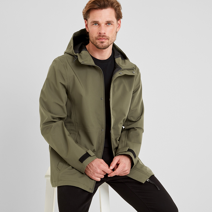 Flynn Mens Waterproof Jacket - Moss Green