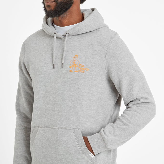 Forbes Mens Hoody - Mid Grey Marl