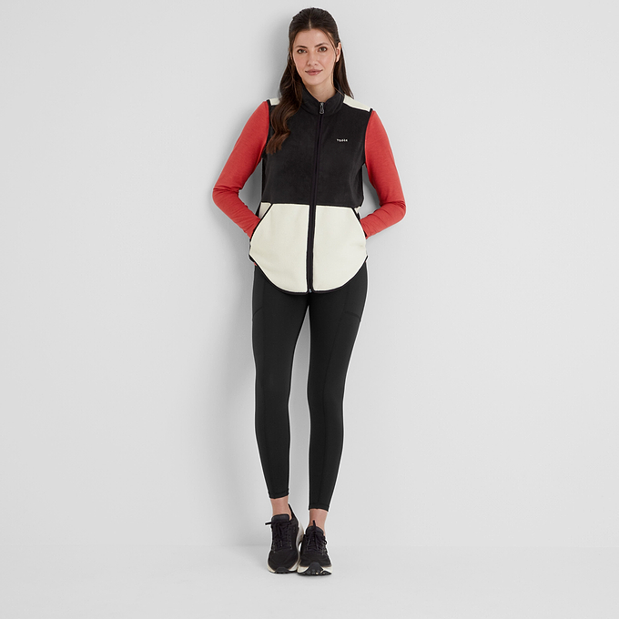 Fordley Womens Microfleece Gilet - Black/Vanilla