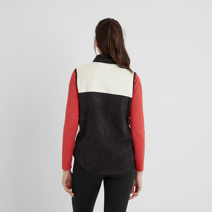Fordley Womens Microfleece Gilet - Black/Vanilla
